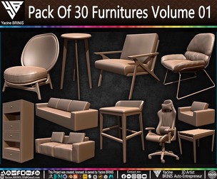 Pack Of 30 Furnitures Volume 01