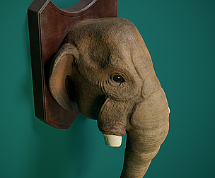 Mammoth Elephant Head Trophy PBR