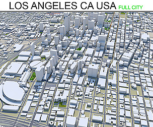 Los City Angeles 3D Model