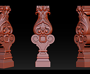 Carved decor for stairs