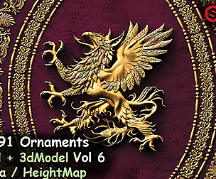 Fred's 91 Ornament Vol 6 - IMMBrush + 3D Models