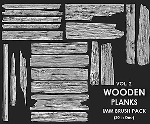Wooden Plank IMM Brush Pack 20 in One Vol2