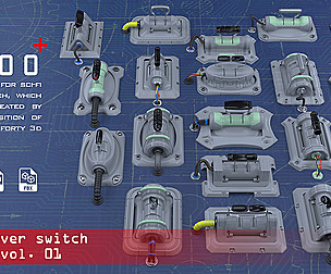 Sci-fi lever switch kitbash vol. 01