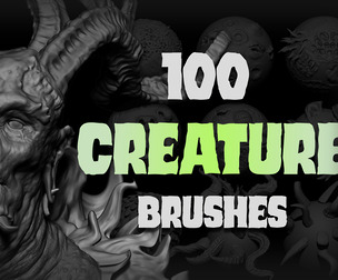Zbrush + Blender - 100 Creature Brush Mega Pack