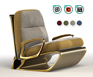 Baxter marilyn-gold chair