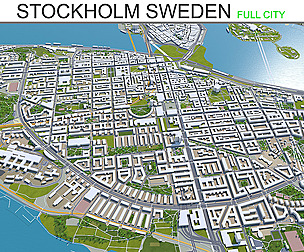 Stockholm City Sweden 3D Model