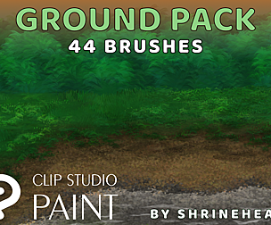 Ground Pack — 44 Terrain Brushes for Clip Studio Paint