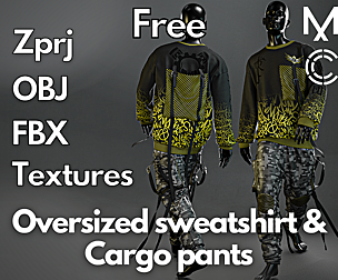 Marvelous Designer + Clo3d : Oversized sweatshirt