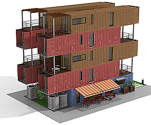 Container Residential Apartment Building
