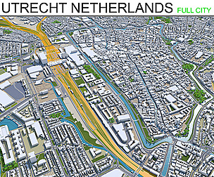 Utrecht City Netherlands 3D Model