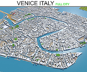 Venice City Italy 3D Model