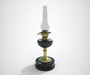 Victorian decorative oil lamp
