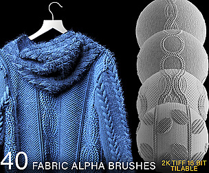 40 fabric alpha brush bundle : TRICOT & KNITTED