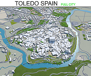 Toledo City 3D Model  25km