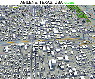 Abilene city Texas USA 40km 3d model