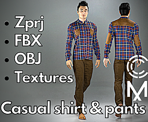 Marvelous Designer + Clo3d : Casual shirt & pants