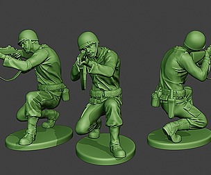 American soldier ww2 Shoot Crouch A12