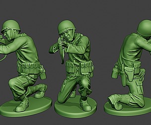 American soldier ww2 Shoot Crouch2 A12