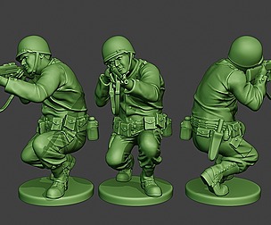 American soldier ww2 Shoot Crouch3 A12