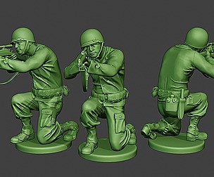 American soldier ww2 Shoot Crouch4 A12