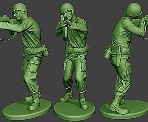 American soldier ww2 Shoot Stand A12