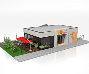 Drive-Thru Fast Food Restaurant
