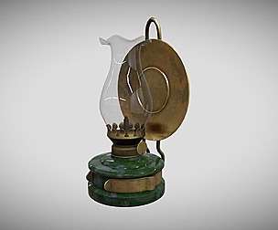 oil lamp with shade CASSANDRA