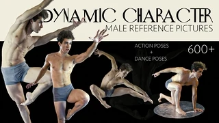 600 + DYNAMIC CHARACTER MALE REFERENCE PICTURES cover