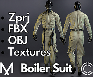 Marvelous Designer + Clo3d : Boiler suit