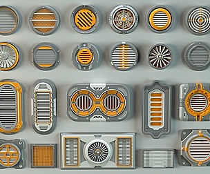 Industrial Kitbash-1 - 30 pieces