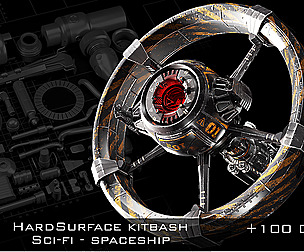 Hard Surface Kitbash - Sci-Fi Spaceship