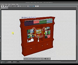 3D Material - Clip Studio Paint - bookcase 04