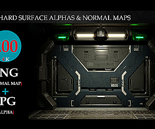200+HARD SURFACE ALPHAS & NORMAL MAPS-VOL 2
