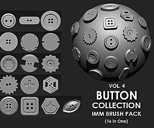 Buttons Collection IMM Brush Pack 16 in OneVOL4