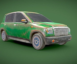 Generic Hatchback 01 Rusty Green
