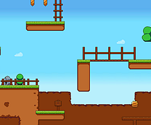 2D platformer nature asset