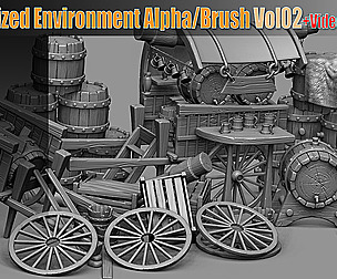 100 Stylized Environment Alpha/Brush Vol02
