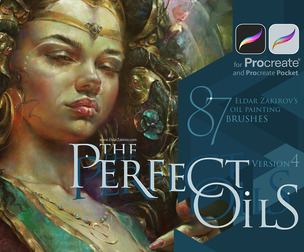 The Perfect Oils:  87 brushes for Procreate