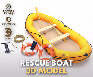 Inflatable rescue boat