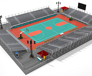 Outdoor Basketball Stadium
