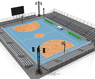 Outdoor Basketball Stadium