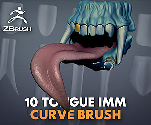 😋 10 tongue IMM zbrush 👄 [NEW]