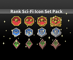 Rank Sci-Fi Icon Set Pack