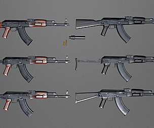 AK74 Russian Game Ready 6 Variations