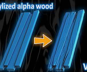10 Stylized alpha wood zbrush