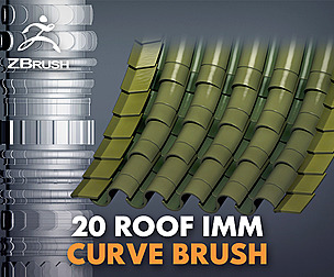 🏘️ 20 roof IMM curve zbrush (Blender) ⛩️