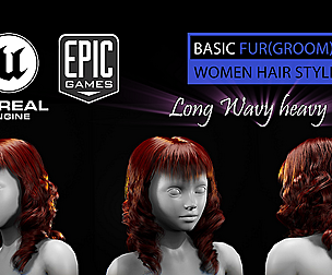 Long Wavy Heavy V2 Grooming UE4