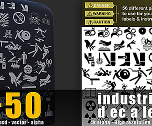 INDUSTRIAL DECALS KITBASH alpha