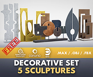 Decorative Set Vol.03: Abstract Sculptures