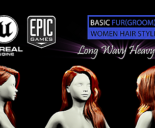 Long Wavy Heavy V3 Grooming UE4